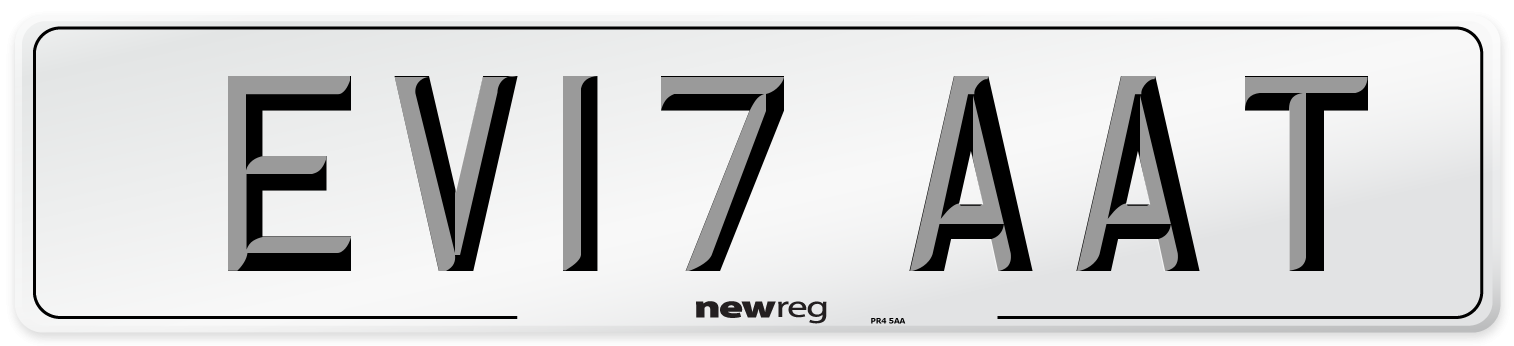 EV17 AAT Number Plate from New Reg